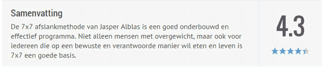De ervaring met het 7x7 receptenboek van de website vetvrij