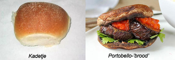 Alternatief voor brood met Portobello champignons