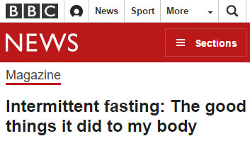 Ervaring met intermittent fasting in het BBC magazine