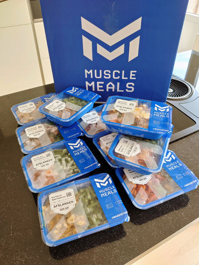 De inhoud van de maaltijdboxen van Muscle Meals