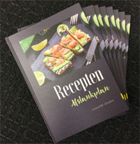 Het Recepten Afslankplan is een gedrukt hardcover boek