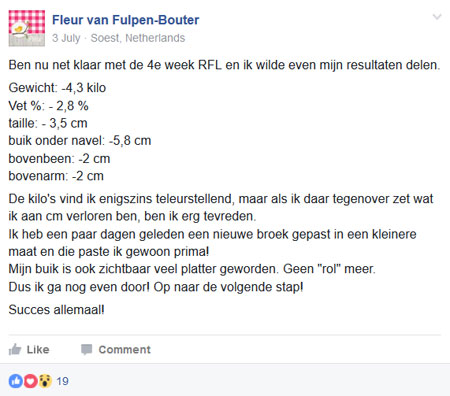 RFL ervaring op Facebook